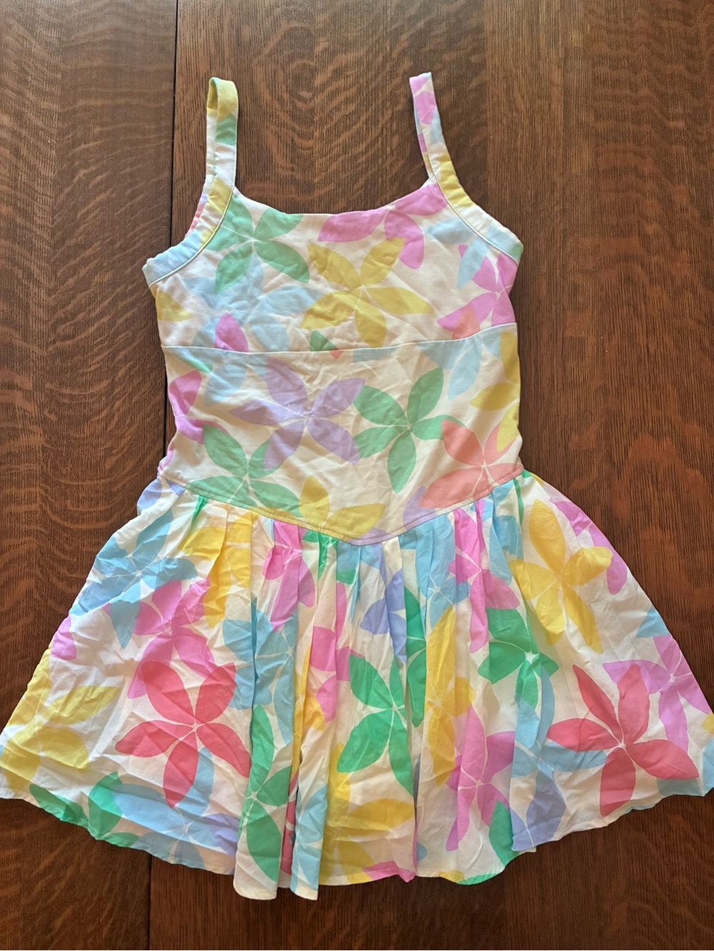 Colorful Floral Athleisure Dress - Pastel Multi